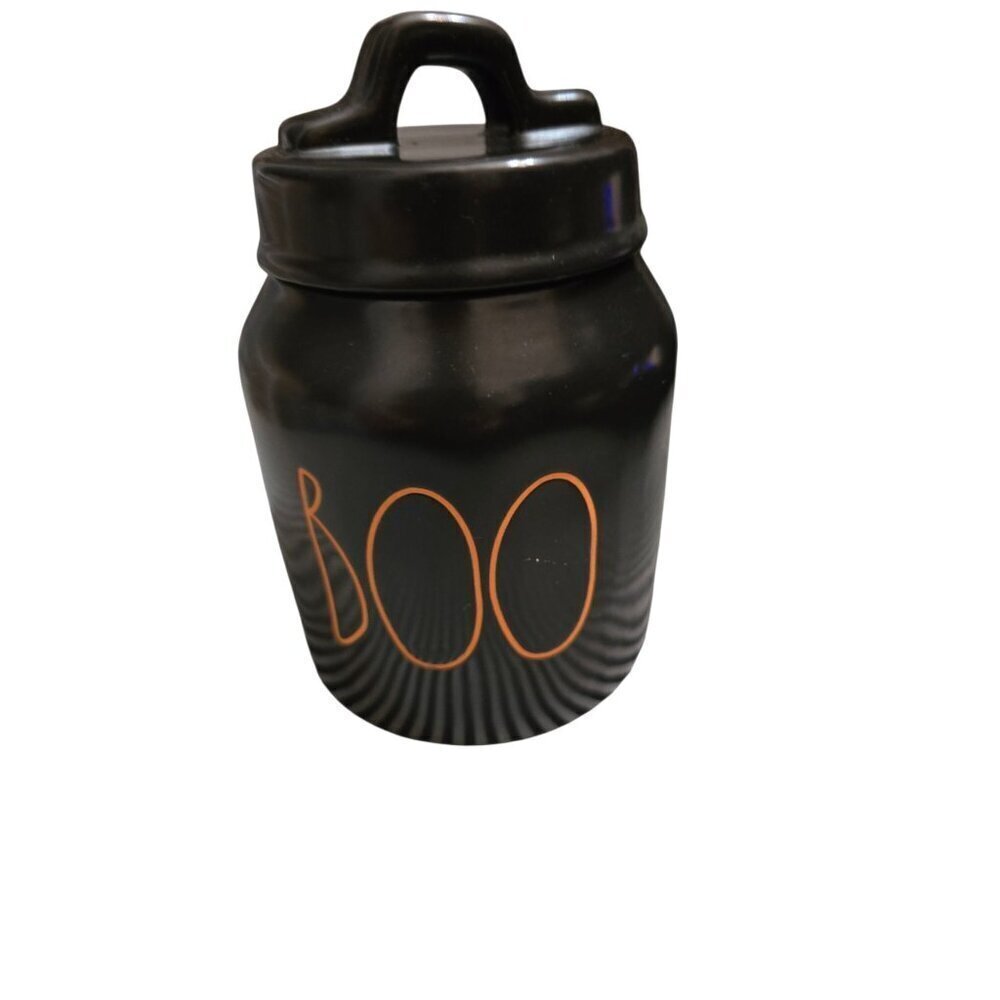 NWT Rae Dunn Halloween Baby Boo Canister Black Orange